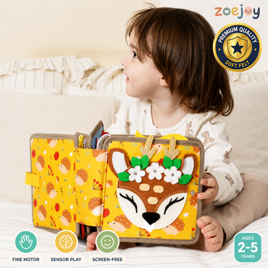 ZoeJoy™ Plum Blossom Elk Felt Book – Montessori Busy Book