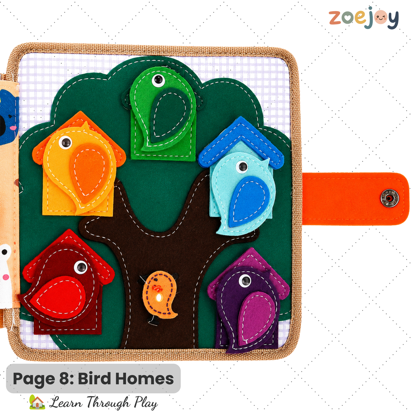ZoeJoy™ Giraffe Quiet Book – Montessori Busy Book