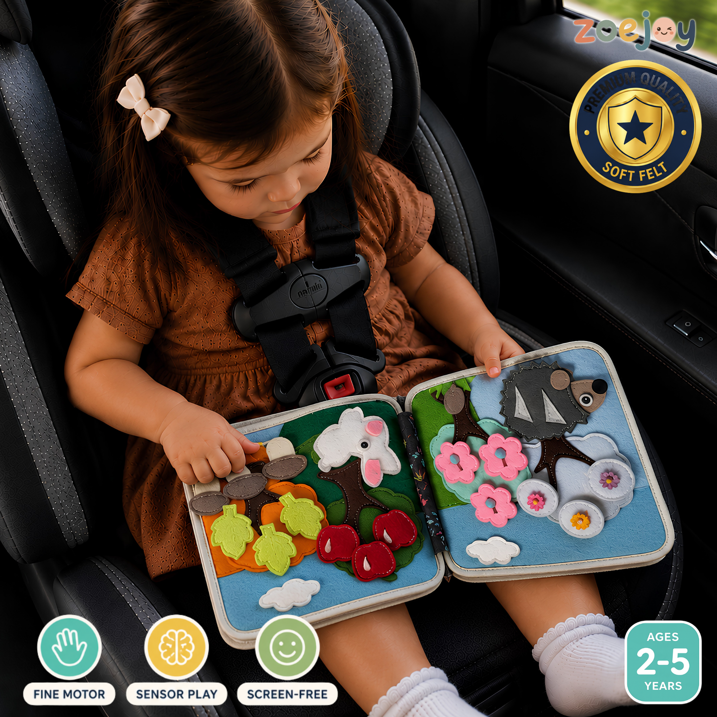 ZoeJoy™ Quiet Book – Screen-Free Play for Busy Toddlers