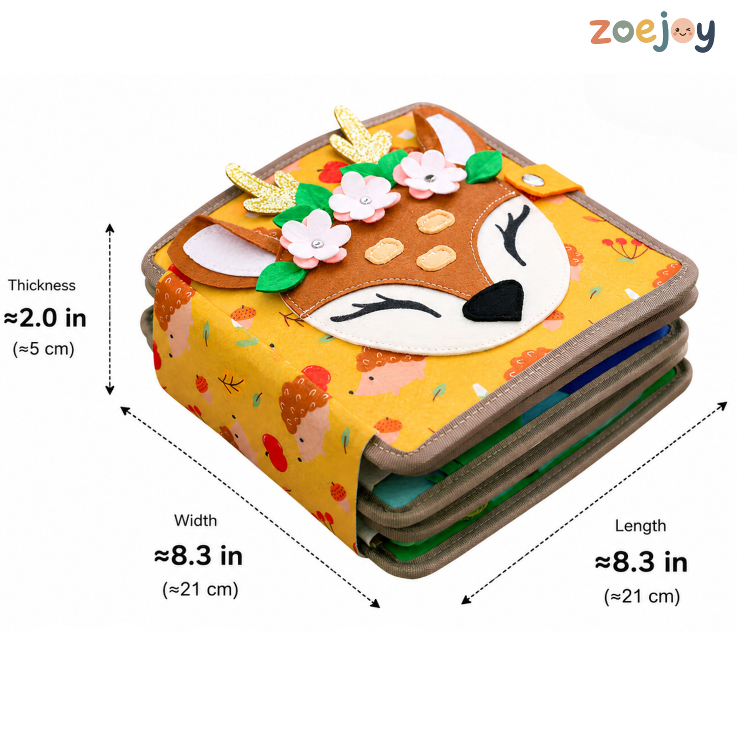 ZoeJoy™ Plum Blossom Elk Felt Book – Montessori Busy Book