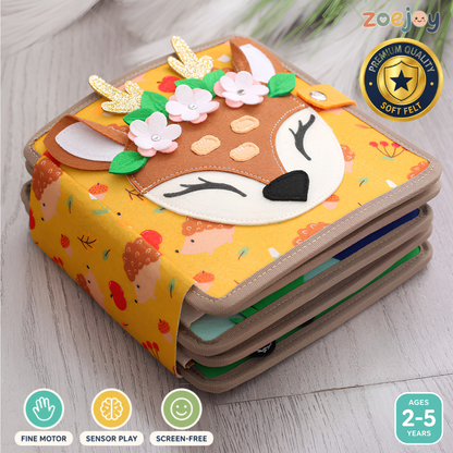 ZoeJoy™ Plum Blossom Elk Felt Book – Montessori Busy Book