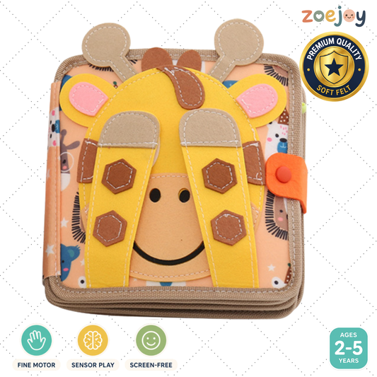 ZoeJoy™ Giraffe Quiet Book – Montessori Busy Book
