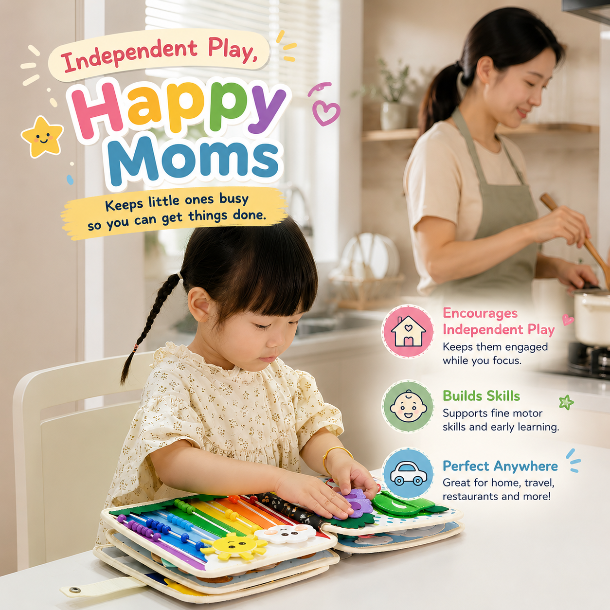 ZoeJoy™ Quiet Book – Screen-Free Play for Busy Toddlers