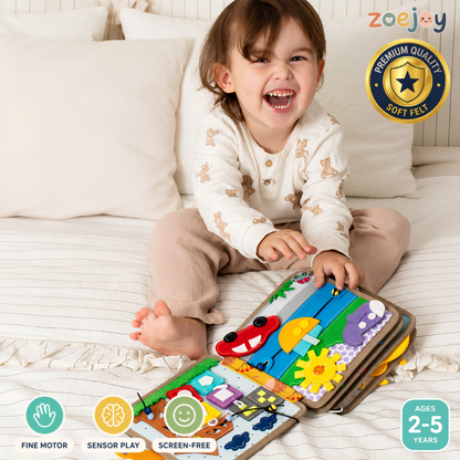 ZoeJoy™ Plum Blossom Elk Felt Book – Montessori Busy Book