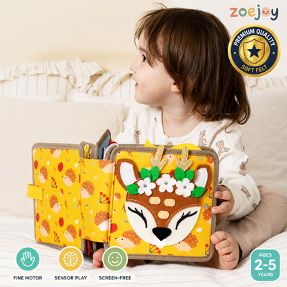 ZoeJoy™ Plum Blossom Elk Felt Book – Montessori Busy Book