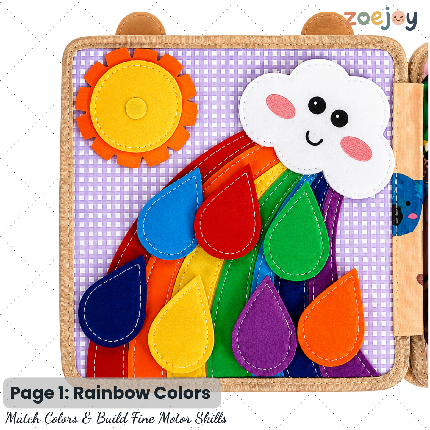 ZoeJoy™ Giraffe Quiet Book – Montessori Busy Book