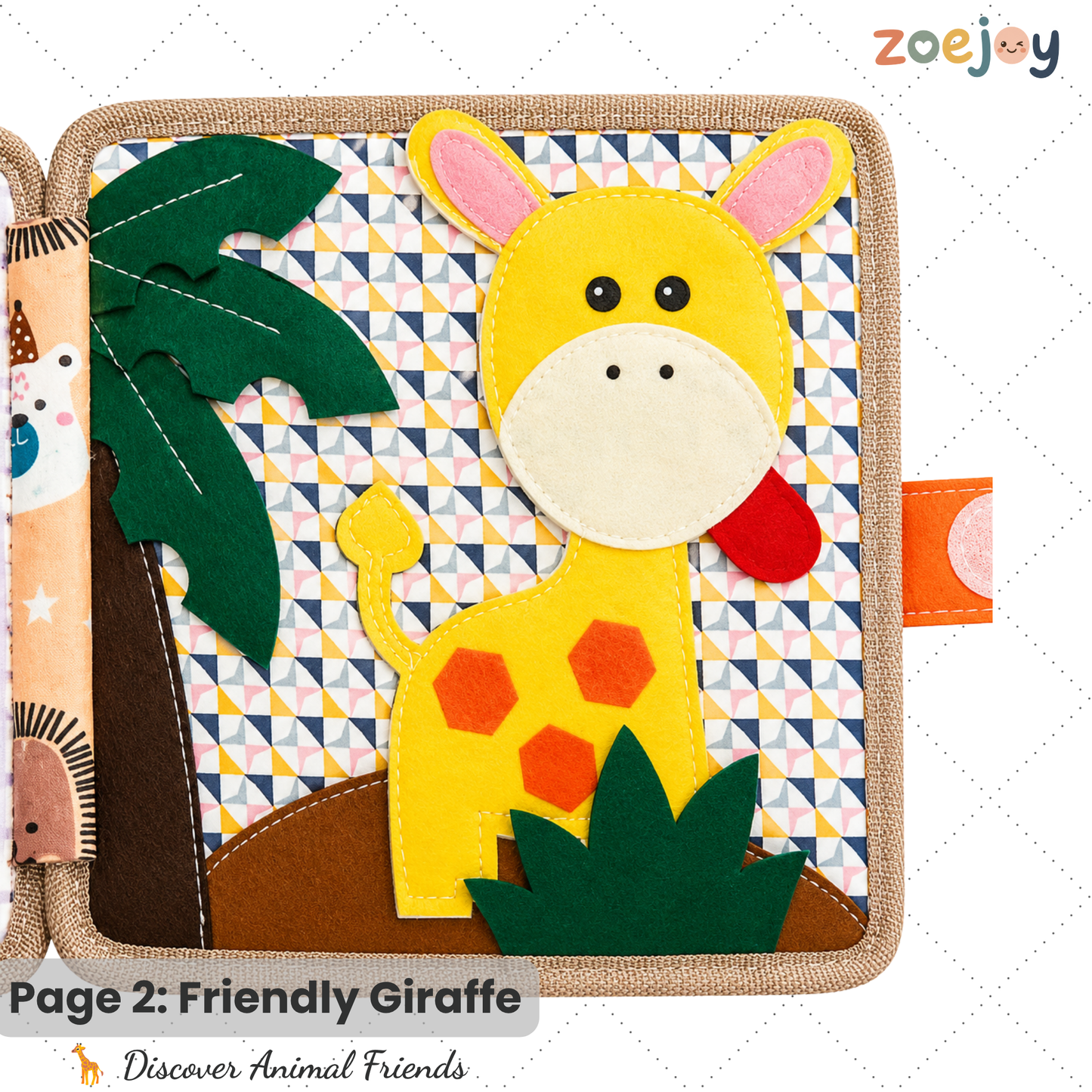 ZoeJoy™ Giraffe Quiet Book – Montessori Busy Book