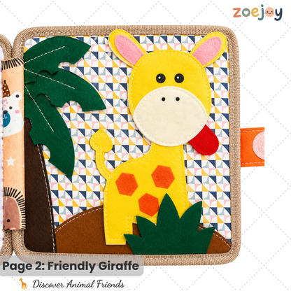 ZoeJoy™ Giraffe Quiet Book – Montessori Busy Book