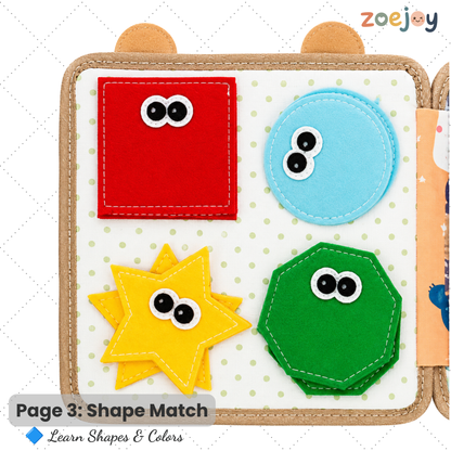 ZoeJoy™ Giraffe Quiet Book – Montessori Busy Book
