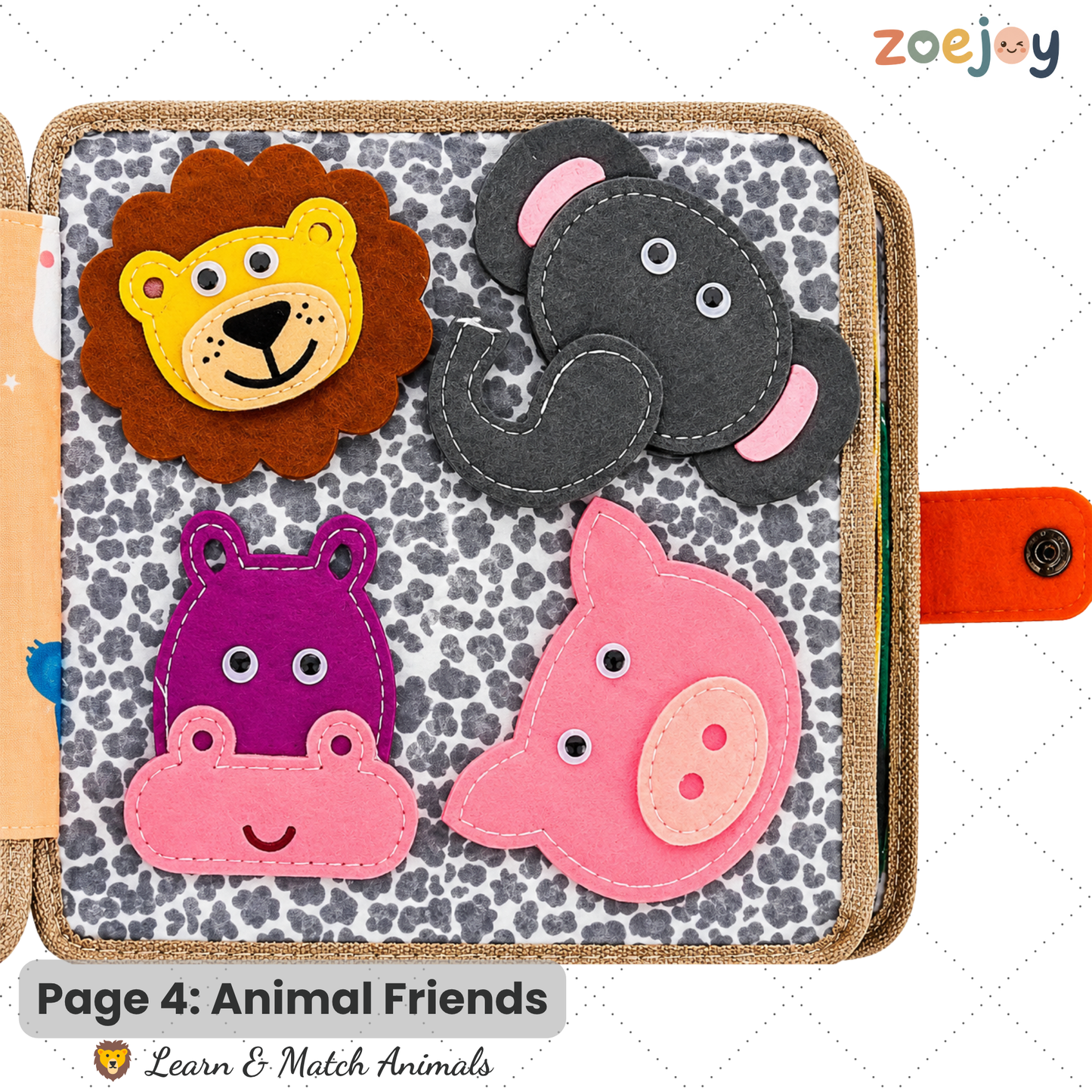 ZoeJoy™ Giraffe Quiet Book – Montessori Busy Book