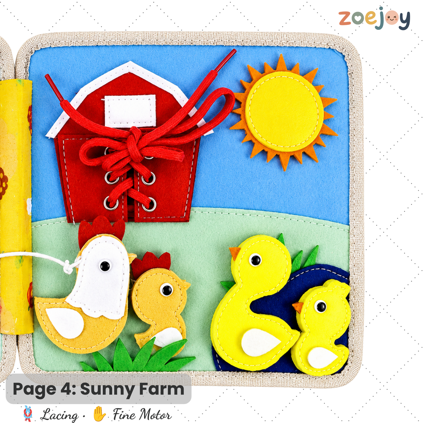 ZoeJoy™ Plum Blossom Elk Felt Book – Montessori Busy Book