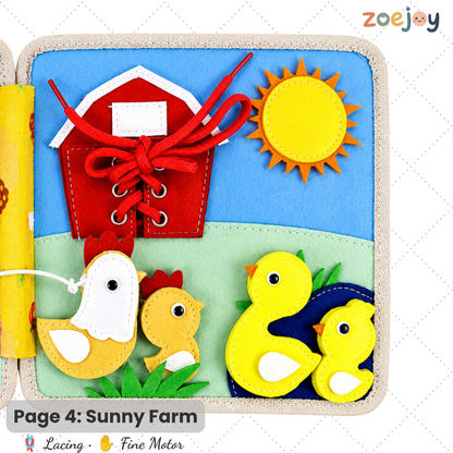 ZoeJoy™ Plum Blossom Elk Felt Book – Montessori Busy Book
